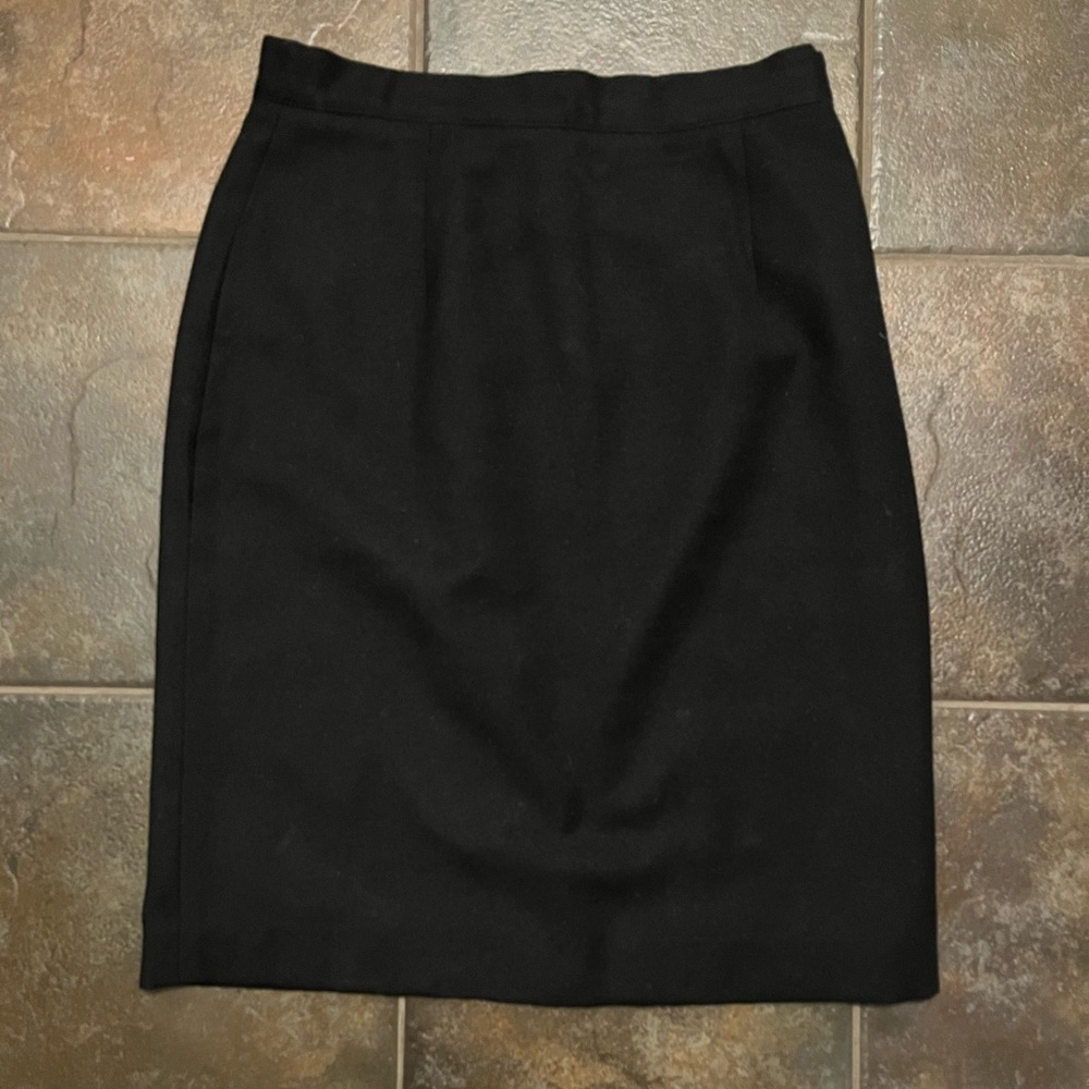 Vintage Principles Pure New Wool Skirt Made in UK Minimalist Timeless Size 14